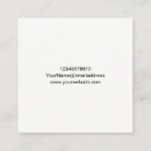 Instant Foto Style - Long Spring Blue Quadratische Visitenkarte (Rückseite)