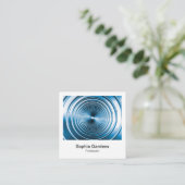 Instant Foto Style - Long Spring Blue Quadratische Visitenkarte (Stehend Vorderseite)