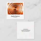 Instant Foto Style - Long Spring Orange Quadratische Visitenkarte (Vorne/Hinten)