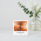 Instant Foto Style - Long Spring Orange Quadratische Visitenkarte (Stehend Vorderseite)