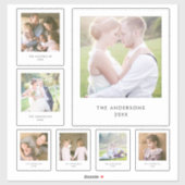 Instant Foto Style Multi Size Square Foto Aufkleber (Blatt)