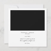 Instant-Foto und Typografie Einladung (Rückseite)