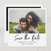 Instant-Foto und Typografie Save the Date - Druckv Einladung (Vorne/Hinten)