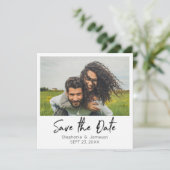 Instant-Foto und Typografie Save the Date - Druckv Einladung (Stehend Vorderseite)
