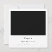 Instant-Foto und Typografie Save the Date Print V2 Einladung (Rückseite)