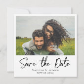 Instant-Foto und Typografie Save the Date Print V2 Einladung (Vorderseite)