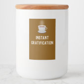 Instant Gratification Instant Coffee Jar Label Lebensmitteletikett (Vorderseite)