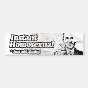 INSTANT HOMOSEXUAL -.pnng Autoaufkleber