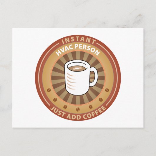 Instant HVAC Person Postkarte (Vorderseite)