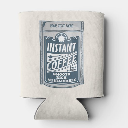 Instant-Kaffee-Pop-Kunstdarstellung Dosenkühler (Rückseite)