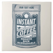 Instant-Kaffee-Pop-Kunstdarstellung Fliese (Vorderseite)