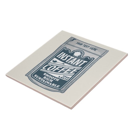 Instant-Kaffee-Pop-Kunstdarstellung Fliese (Seite)