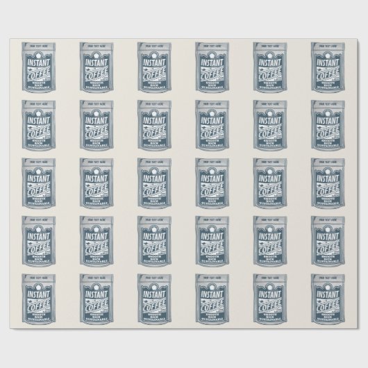 Instant-Kaffee-Pop-Kunstdarstellung Geschenkpapier (Flach)