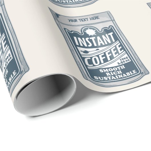 Instant-Kaffee-Pop-Kunstdarstellung Geschenkpapier (Rolleneckpunkt)