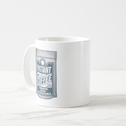 Instant-Kaffee-Pop-Kunstdarstellung Kaffeetasse (Vorderseite Links)