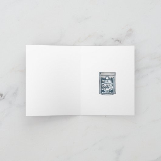 Instant-Kaffee-Pop-Kunstdarstellung Karte (Innenseite)