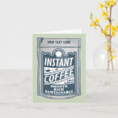 Instant-Kaffee-Pop-Kunstdarstellung Karte (Gelbe Blume)