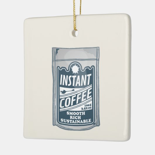 Instant-Kaffee-Pop-Kunstdarstellung Keramikornament (Links)