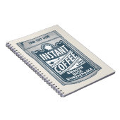 Instant-Kaffee-Pop-Kunstdarstellung Notizblock (Rechte Seite)