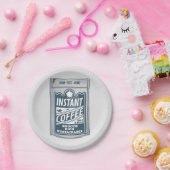 Instant-Kaffee-Pop-Kunstdarstellung Pappteller (Party)