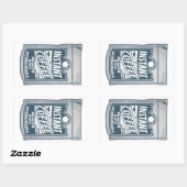 Instant-Kaffee-Pop-Kunstdarstellung Rechteckiger Aufkleber (Blatt)