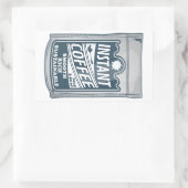 Instant-Kaffee-Pop-Kunstdarstellung Rechteckiger Aufkleber (Tasche)