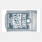 Instant-Kaffee-Pop-Kunstdarstellung Rechteckiger Aufkleber (Vorderseite)