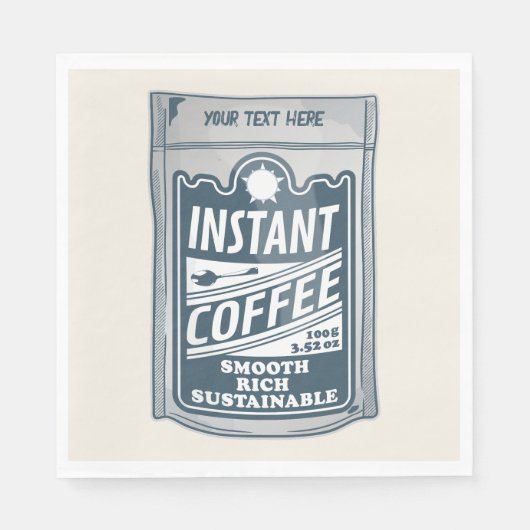 Instant-Kaffee-Pop-Kunstdarstellung Serviette (Vorderseite)