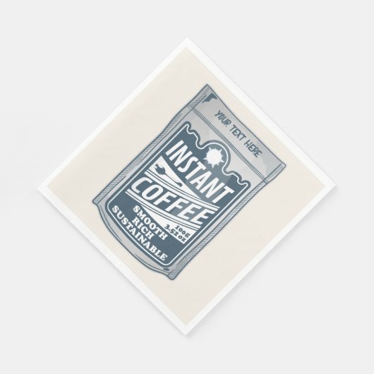 Instant-Kaffee-Pop-Kunstdarstellung Serviette (Ecke)