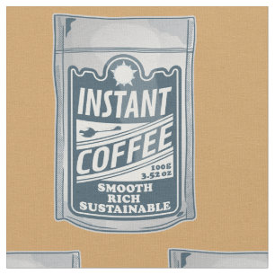Instant-Kaffee-Pop-Kunstdarstellung Stoff