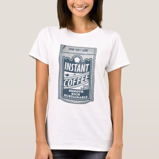 Instant-Kaffee-Pop-Kunstdarstellung T-Shirt (Vorderseite)