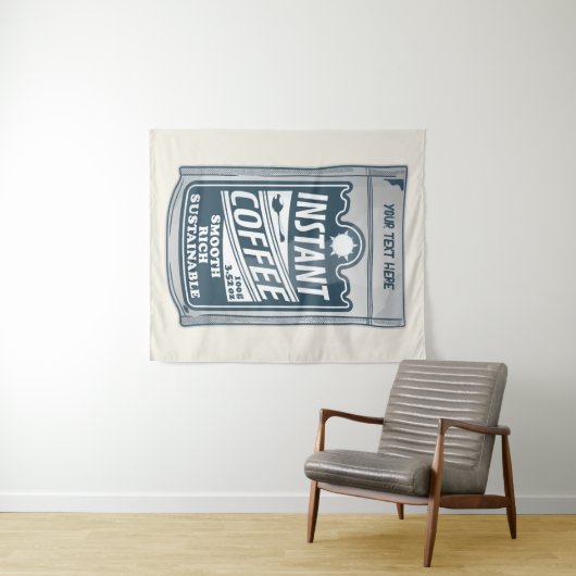 Instant-Kaffee-Pop-Kunstdarstellung Wandteppich (Beispiel (Horizontal))