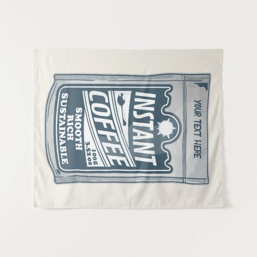 Instant-Kaffee-Pop-Kunstdarstellung Wandteppich (Vorderseite (Horizontal))