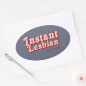 INSTANT LESBIAN OVALER AUFKLEBER (Umschlag)