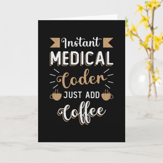 Instant Medical Coder Coffee Coding ICD Coder Karte (Gelbe Blume)