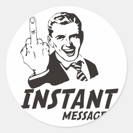 INSTANT MESSAGE RUNDER AUFKLEBER (Vorderseite)
