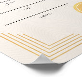 Instant Modern Gold Nikkah Ehezertifikat Poster (Ecke)