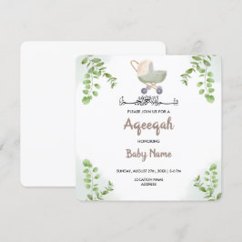 Instant Moderne Chic Aqeeqah Aqiqah Einladungskart Einladung