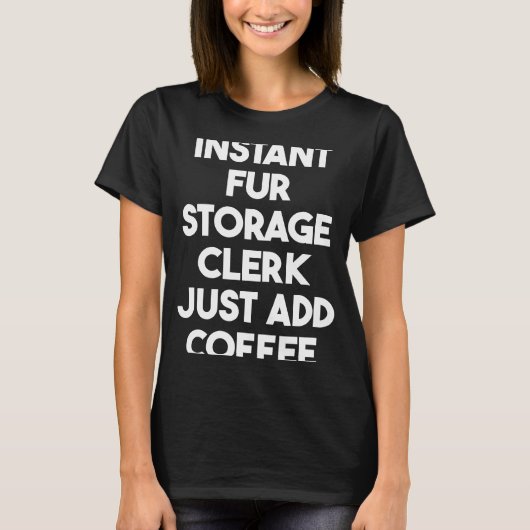 Instant-Pelz-Aufbewahrungsleiter einfach Kaffee hi T-Shirt (Vorderseite)