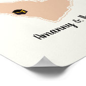 Instant Personalisiert Hajj oder Umrah Mubarak isl Poster (Ecke)