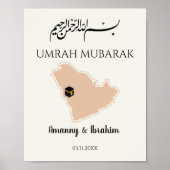 Instant Personalisiert Hajj oder Umrah Mubarak isl Poster (Vorne)