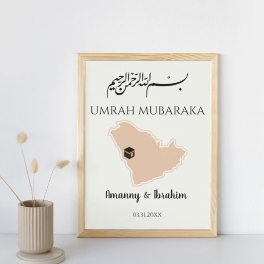 Instant Personalisiert Hajj oder Umrah Mubarak isl Poster