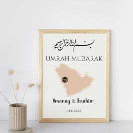 Instant Personalisiert Hajj oder Umrah Mubarak isl Poster