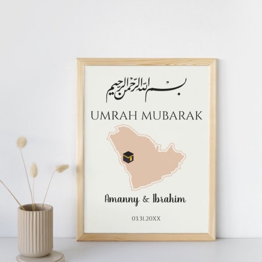 Instant Personalisiert Hajj oder Umrah Mubarak isl Poster