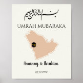 Instant Personalisiert Hajj oder Umrah Mubarak isl Poster (Vorne)