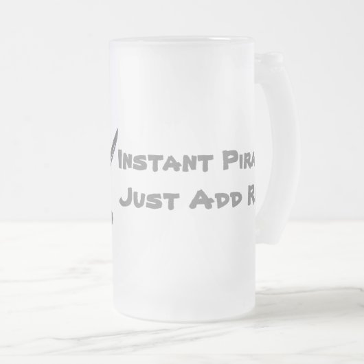 Instant Pirate - Fügen Sie einfach Rum hinzu Mattglas Bierglas (VorderseiteRechts)