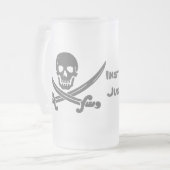 Instant Pirate - Fügen Sie einfach Rum hinzu Mattglas Bierglas (Vorderseite Links)