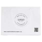 Instant QR-Code Benutzerdefiniertes Firmenlogo Wer Große Geschenktüte (Vorderseite)