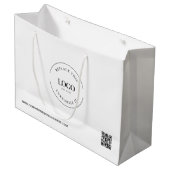 Instant QR-Code Benutzerdefiniertes Firmenlogo Wer Große Geschenktüte (Vorderseite Schrägansicht)