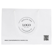 Instant QR-Code Benutzerdefiniertes Firmenlogo Wer Große Geschenktüte (Rückseite)